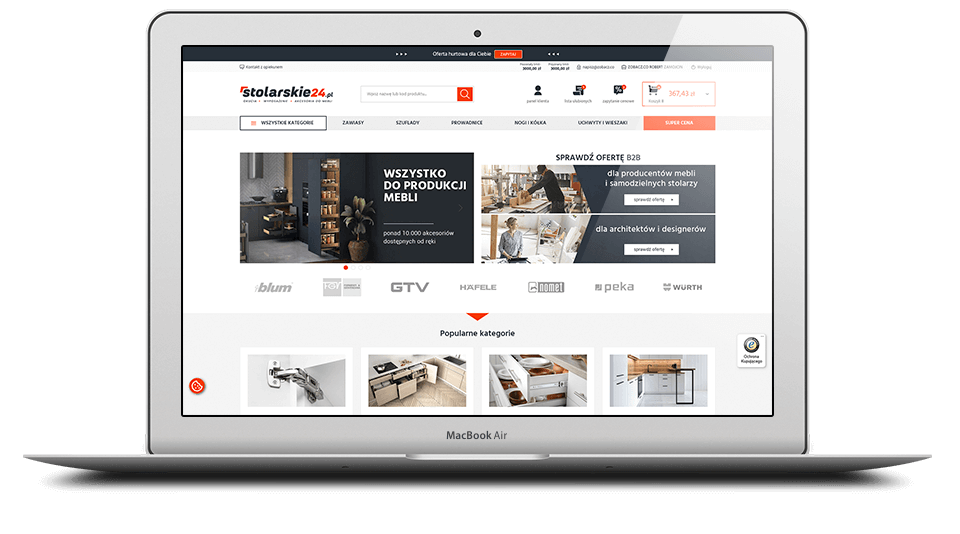Wdrożenie Comarch e-sklep Stolarskie24.pl